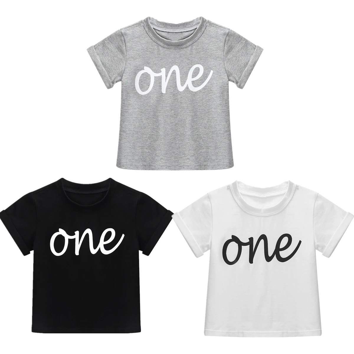 Oyolan Infant Baby Boys Girls 1st Birthday Shirt Short Sleeve Solid Letter One Printed Soft Comfortable Cotton Top 6-18 Months
Oyolan Infant Baby Boys Girls 1st Birthday Shirt Short Sleeve Solid Letter One Printed Soft Comfortable Cotton Top 6-18 Months