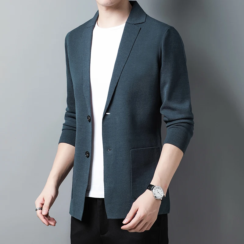 Men's Cardigan 2022 Spring Fashion Blazer Coat Male Single Breasted Knitwear Jacket Long Sleeve Slim Knit Outwear with Pockets
Men's Cardigan 2022 Spring Fashion Blazer Coat Male Single Breasted Knitwear Jacket Long Sleeve Slim Knit Outwear with Pockets