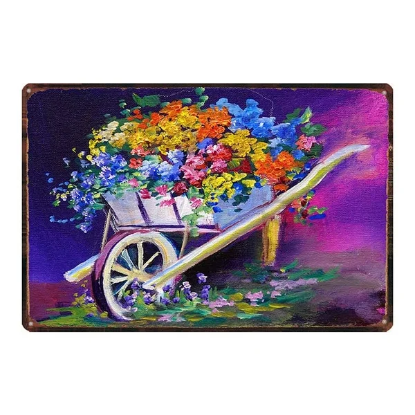 vintage metal sign tin sign garden beautiful flowers Wooden cart home bar garden restaurant wall decor sign 12x8inch
vintage metal sign tin sign garden beautiful flowers Wooden cart home bar garden restaurant wall decor sign 12x8inch