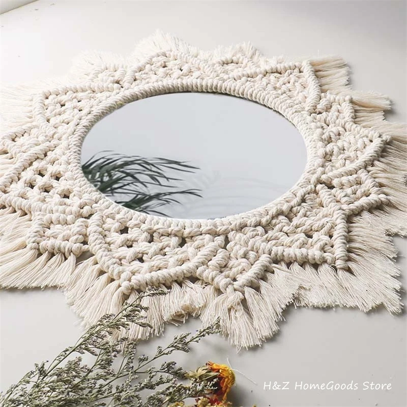 Bohemia Macrame Handmade Makeup Decorative Round Bobo Mirror Wall Tapestry For Bedroom Livingroom Bathroom Home Decor Shower
Bohemia Macrame Handmade Makeup Decorative Round Bobo Mirror Wall Tapestry For Bedroom Livingroom Bathroom Home Decor Shower