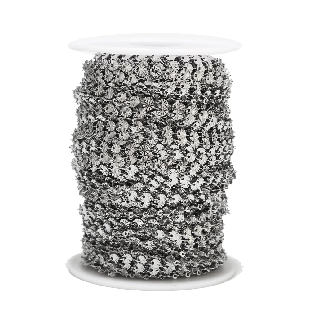 4mm Width Stainless Steel round flower Decorative Chain for DIY jewelry crafts Making Necklace Bracelets Link Chains
4mm Width Stainless Steel round flower Decorative Chain for DIY jewelry crafts Making Necklace Bracelets Link Chains