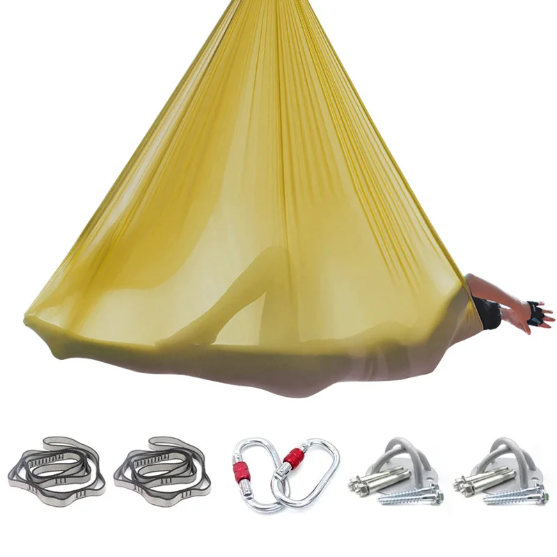 Aerial Yoga Hammock Set 5 meters Color Gradient Color Low Elastic Sling Stretch Strap Yoga Studio with a full set of accessories
Aerial Yoga Hammock Set 5 meters Color Gradient Color Low Elastic Sling Stretch Strap Yoga Studio with a full set of accessories