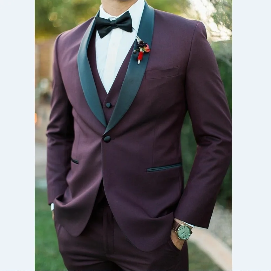 Brand New Groomsmen Burgundy Groom Tuxedos Shawl Black Lapel Men Suits Wedding Best Man 3 pieces ( Jacket+Pants+Vest+Tie ) C817
Brand New Groomsmen Burgundy Groom Tuxedos Shawl Black Lapel Men Suits Wedding Best Man 3 pieces ( Jacket+Pants+Vest+Tie ) C817