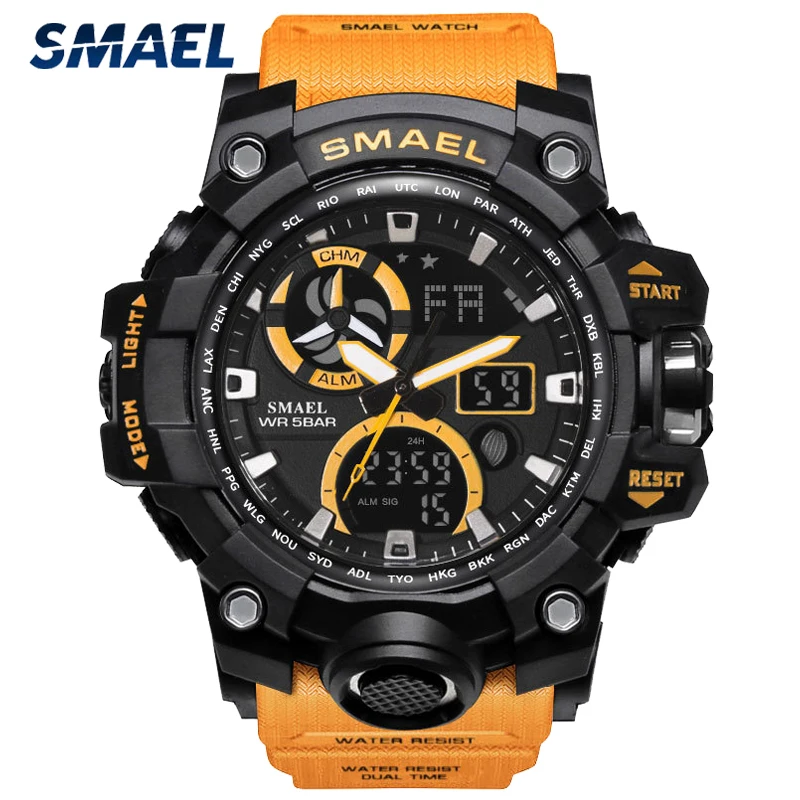 SMAEL Men Watches Outdoor Sports Wristwatches Men's Fashion Quartz Multifunction Watch 1545 Dual Display Wristwatches
SMAEL Men Watches Outdoor Sports Wristwatches Men's Fashion Quartz Multifunction Watch 1545 Dual Display Wristwatches