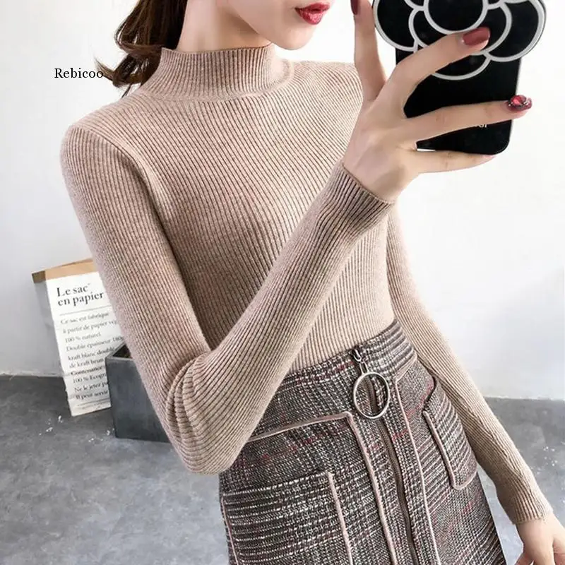 2021 Autumn Winter Women Pullovers Sweater Knitted Korean Elasticity Casual Jumper Fashion Slim Turtleneck Warm Female Sweaters
2021 Autumn Winter Women Pullovers Sweater Knitted Korean Elasticity Casual Jumper Fashion Slim Turtleneck Warm Female Sweaters