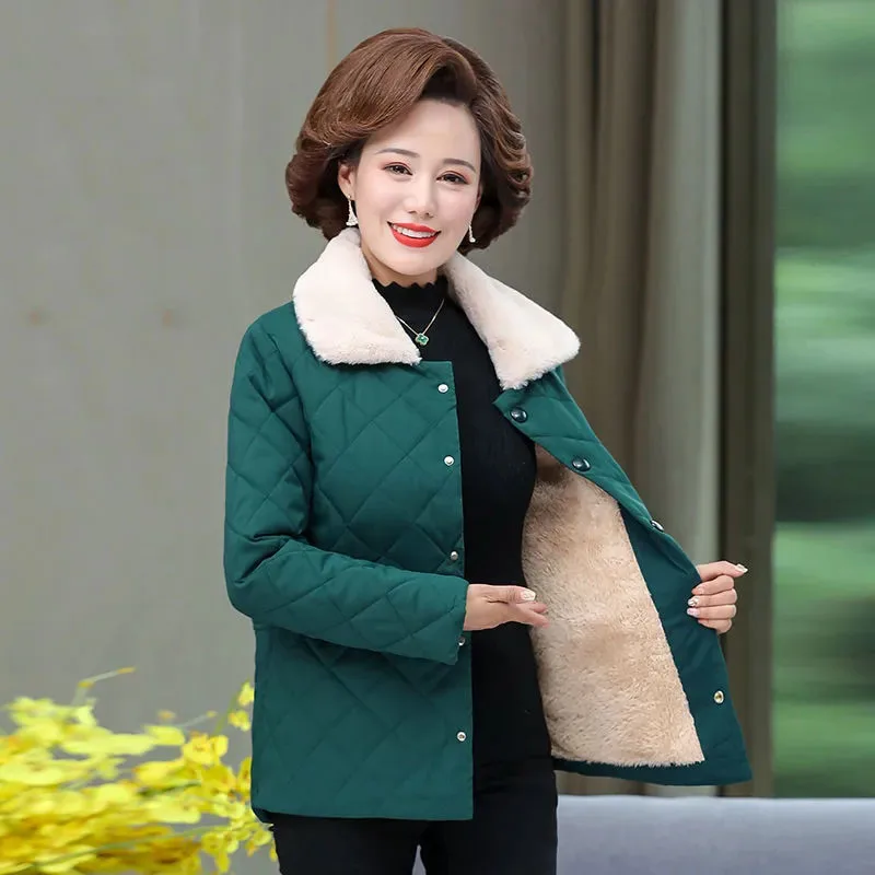 Middle-Aged Elderly Mothers Winter Clothes Add Velvet Cotton Coat Women's Cotton Coat New 2021 Light Thin Small Padded Jacket
Middle-Aged Elderly Mothers Winter Clothes Add Velvet Cotton Coat Women's Cotton Coat New 2021 Light Thin Small Padded Jacket