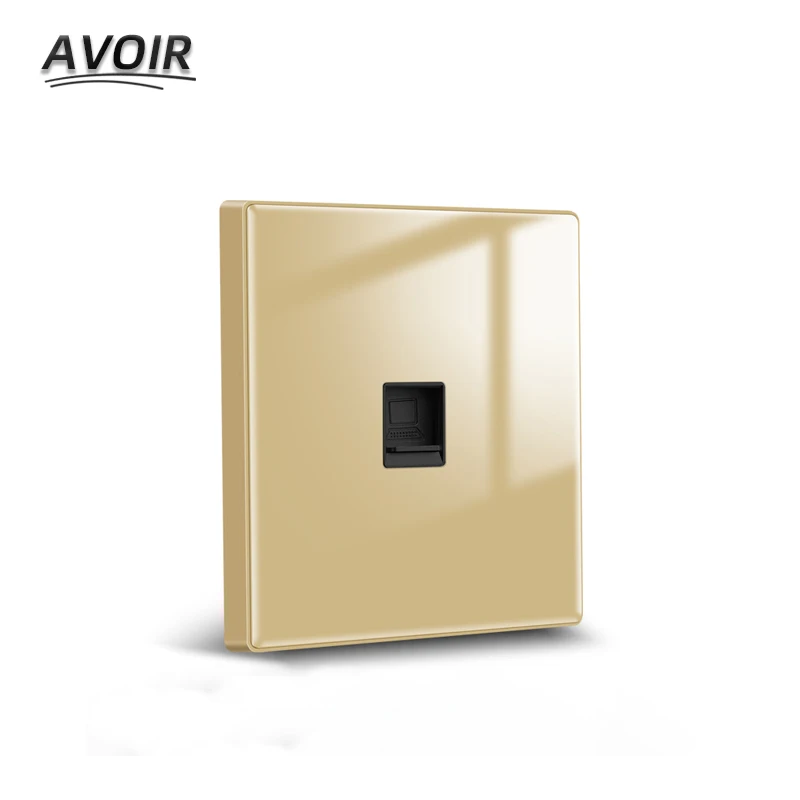Avoir Wall plug Socket Luxury Golden Glass Panel Standard Satellite TV RJ45 Network Phone Outlet 86 Type Sockets 110V 250V
Avoir Wall plug Socket Luxury Golden Glass Panel Standard Satellite TV RJ45 Network Phone Outlet 86 Type Sockets 110V 250V