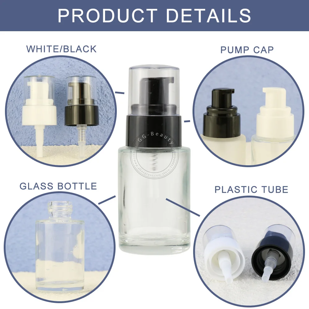 Frosted Clear Glass Lotion Pump Bottles Men's Perfumes Eliquid Vial Travel Portable Cosmetics Sample Jars Refillable Bottle Pot
Frosted Clear Glass Lotion Pump Bottles Men's Perfumes Eliquid Vial Travel Portable Cosmetics Sample Jars Refillable Bottle Pot