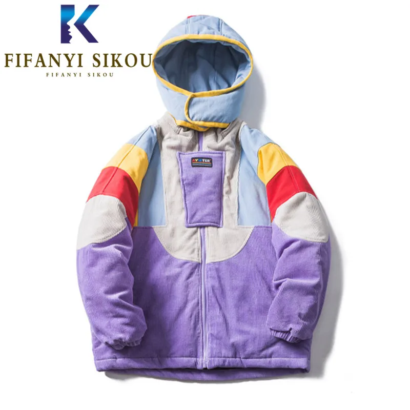 Winter Jacket Women Streetwear Corduroy Cotton Coat Hooded Parka Thick Warm Overcoat Fashion Patchwork Loose Couple Down Jacket
Winter Jacket Women Streetwear Corduroy Cotton Coat Hooded Parka Thick Warm Overcoat Fashion Patchwork Loose Couple Down Jacket