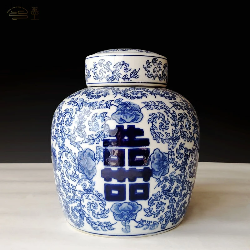 Chinese Style Antique Chinese Characters Ceramic Pot Flower Rattan Man Winding Blue and White Porcelain Sealed Storage Pot Gift
Chinese Style Antique Chinese Characters Ceramic Pot Flower Rattan Man Winding Blue and White Porcelain Sealed Storage Pot Gift