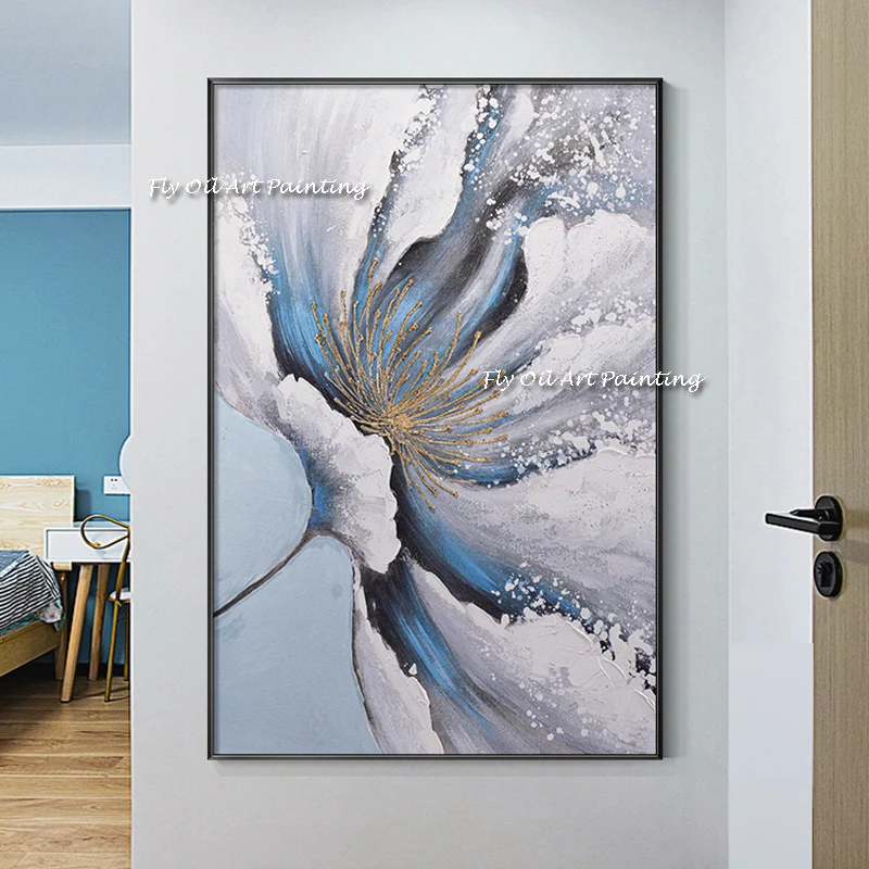 The Hand Painted Large White Flower Gold Abstract Art Oil Painting Wall on Canvas Paintings Plant Picture For Office Decoration
The Hand Painted Large White Flower Gold Abstract Art Oil Painting Wall on Canvas Paintings Plant Picture For Office Decoration