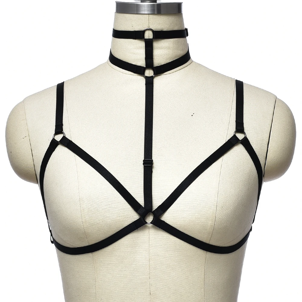 Neck Adjustable Black Harness Bra Women Bondage Sexy Lingerie Open Chest Bra Goth Punk Hollow Body Cage Body Harness Belt
Neck Adjustable Black Harness Bra Women Bondage Sexy Lingerie Open Chest Bra Goth Punk Hollow Body Cage Body Harness Belt