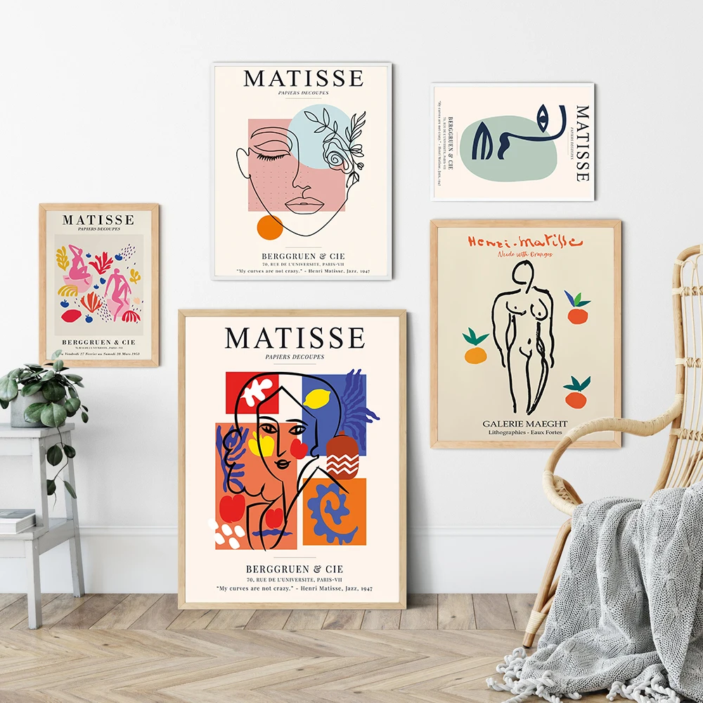 Henri Matisse Vintage Poster Wall Art Canvas Posters Abstract Line Face Nude Prints Painting Colorful Living Room Decor Pictures
Henri Matisse Vintage Poster Wall Art Canvas Posters Abstract Line Face Nude Prints Painting Colorful Living Room Decor Pictures