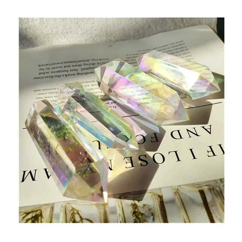 Wholesale Healing Crystals Natural Aura Clear Quartz Double Point Wand For Christmas Decoration
Wholesale Healing Crystals Natural Aura Clear Quartz Double Point Wand For Christmas Decoration