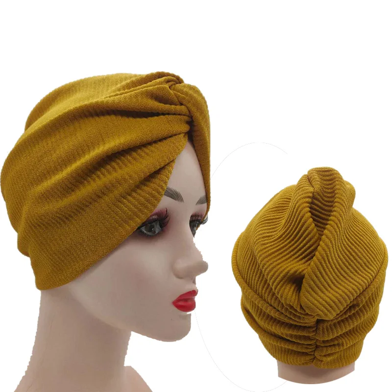 Women Rippled Twist Turban Cap Autumn Winter Warm Chemo Headwear Cotton Muslim Headscarf Bonnet Stretchy Female Head Wraps
Women Rippled Twist Turban Cap Autumn Winter Warm Chemo Headwear Cotton Muslim Headscarf Bonnet Stretchy Female Head Wraps