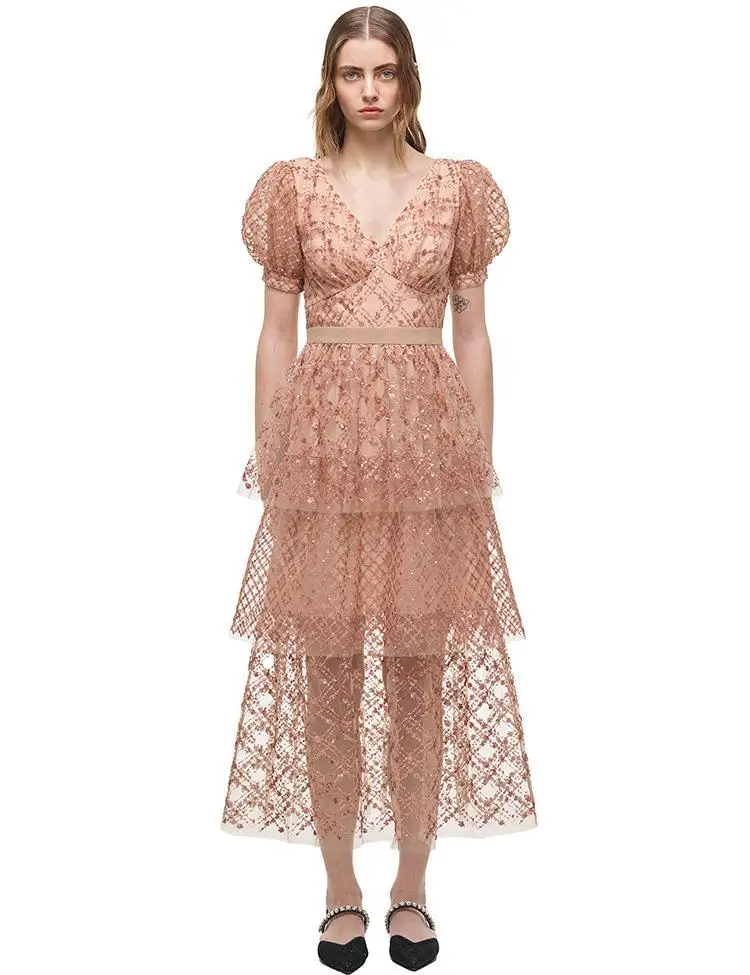 Layered Ruffles Evening Prom Dress Party Night Elegant Fashion Long Sequins Dress Summer 2022 See Through Mesh Tulle Dress Women
Layered Ruffles Evening Prom Dress Party Night Elegant Fashion Long Sequins Dress Summer 2022 See Through Mesh Tulle Dress Women