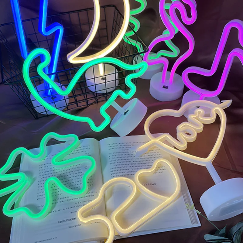 Led Neon Light USB Powered Colorful Rainbow Flamingo love lightning Night Lamp for Room Home Party Wedding Decoration Xmas Gift
Led Neon Light USB Powered Colorful Rainbow Flamingo love lightning Night Lamp for Room Home Party Wedding Decoration Xmas Gift