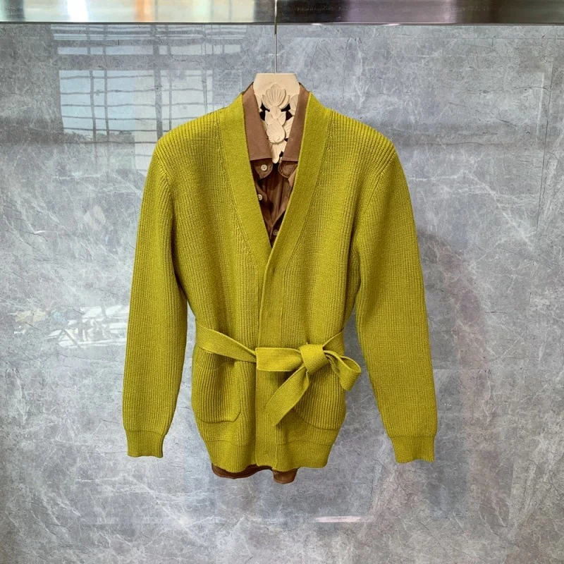 Cardigan Men Sashes Fashion Korean Style Pockets V-Neck Jacket Autumn Winter Man Sweaters New Solid Casual Knitting Clothing
Cardigan Men Sashes Fashion Korean Style Pockets V-Neck Jacket Autumn Winter Man Sweaters New Solid Casual Knitting Clothing