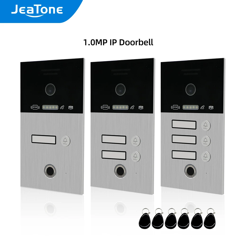 JeaTone 1.0MP отпечатков пальцев IP SIP дверной звонок панель для 1/3 этажей с IC карты, ночное видение, водонепроницаемая функция
JeaTone 1.0MP отпечатков пальцев IP SIP дверной звонок панель для 1/3 этажей с IC карты, ночное видение, водонепроницаемая функция