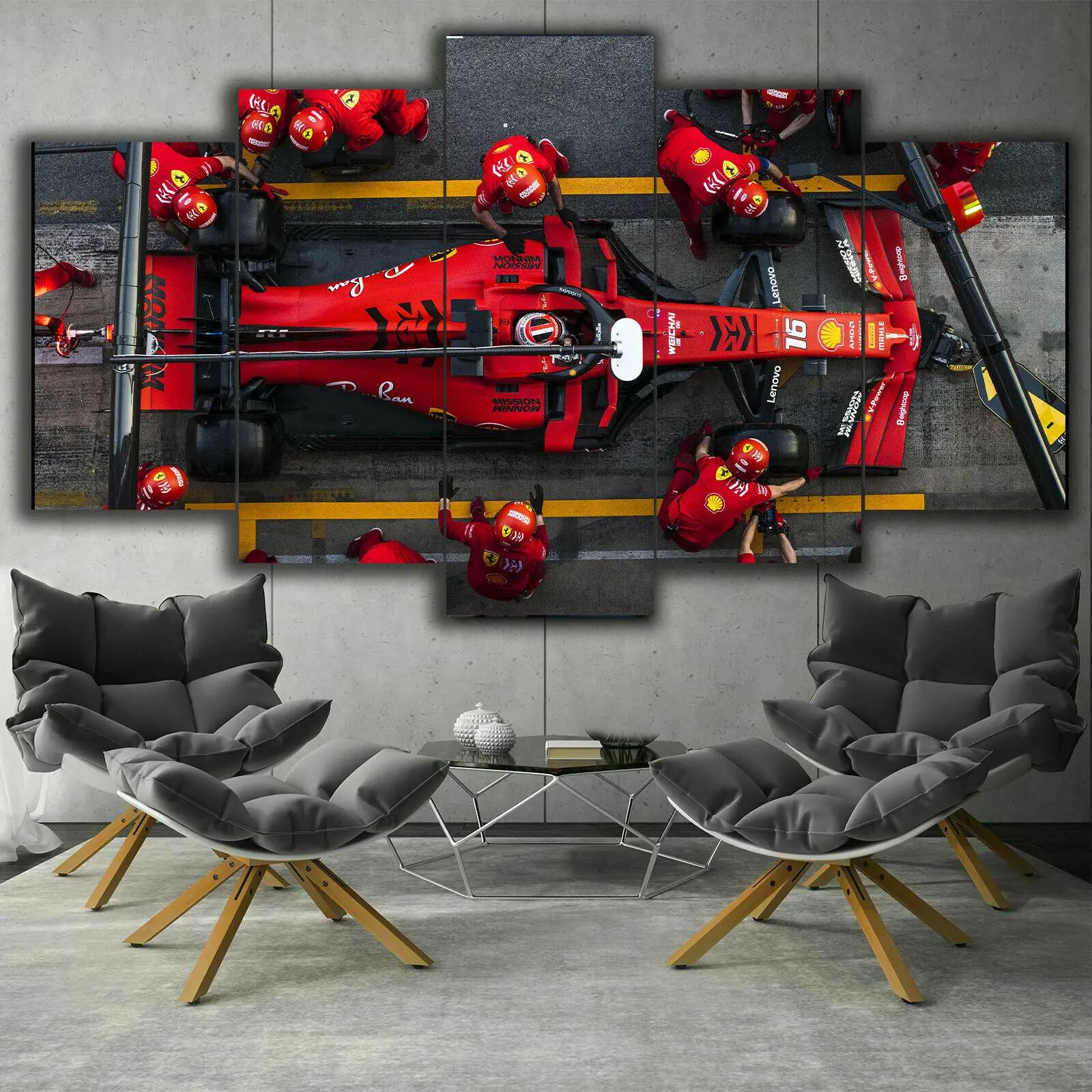 No Framed Canvas 5Pcs F1 Charles Leclerc Racing Car Wall Art Posters Home Decor Accessories Room Decoration Paintings
No Framed Canvas 5Pcs F1 Charles Leclerc Racing Car Wall Art Posters Home Decor Accessories Room Decoration Paintings