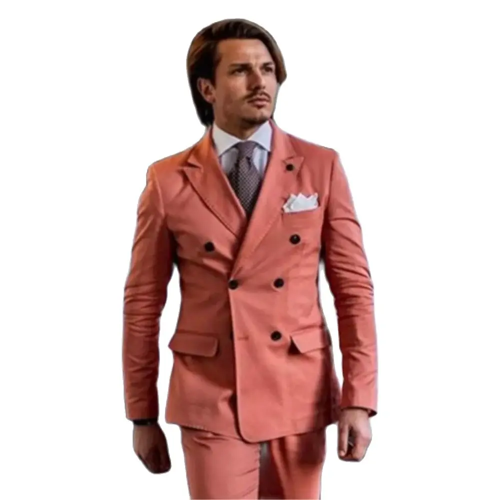 Orange Double Breasted Men'S Suits Wedding Tuxedos Top Lapel Formal Costume Homme 2 Pieces Business Prom Party Sets Jacket+Pants
Orange Double Breasted Men'S Suits Wedding Tuxedos Top Lapel Formal Costume Homme 2 Pieces Business Prom Party Sets Jacket+Pants