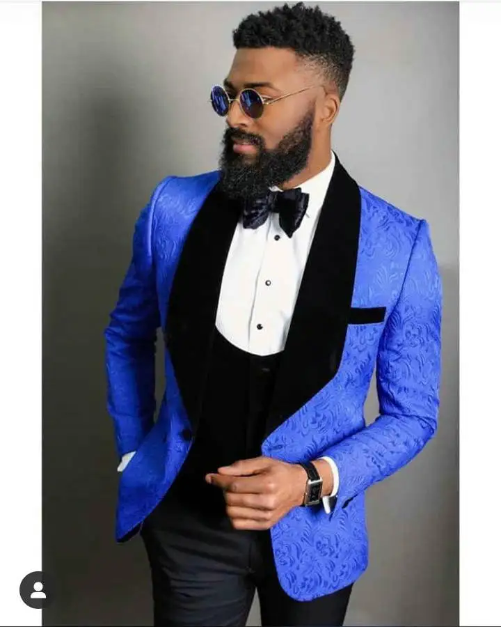 Royal Blue Floral Black Vest Pant Men Suits Wedding Tuxedo Groom Slim Fit Terno Masculino Prom Blazer 3 Pieces Costume Homme
Royal Blue Floral Black Vest Pant Men Suits Wedding Tuxedo Groom Slim Fit Terno Masculino Prom Blazer 3 Pieces Costume Homme