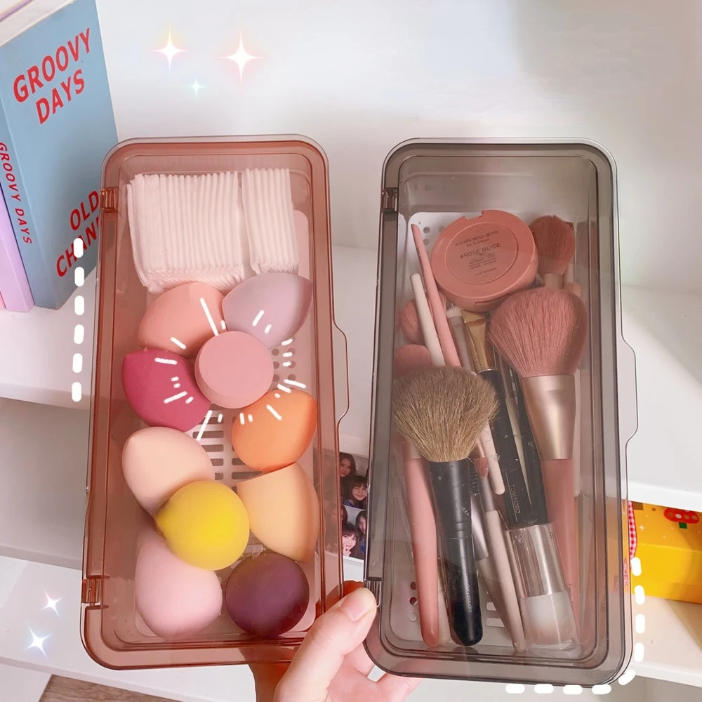 Cosmetic Storage Box Desktop Large-capacity Beauty Egg Storage with Lid Dust-proof Cosmetic Brush Storage Box
Cosmetic Storage Box Desktop Large-capacity Beauty Egg Storage with Lid Dust-proof Cosmetic Brush Storage Box