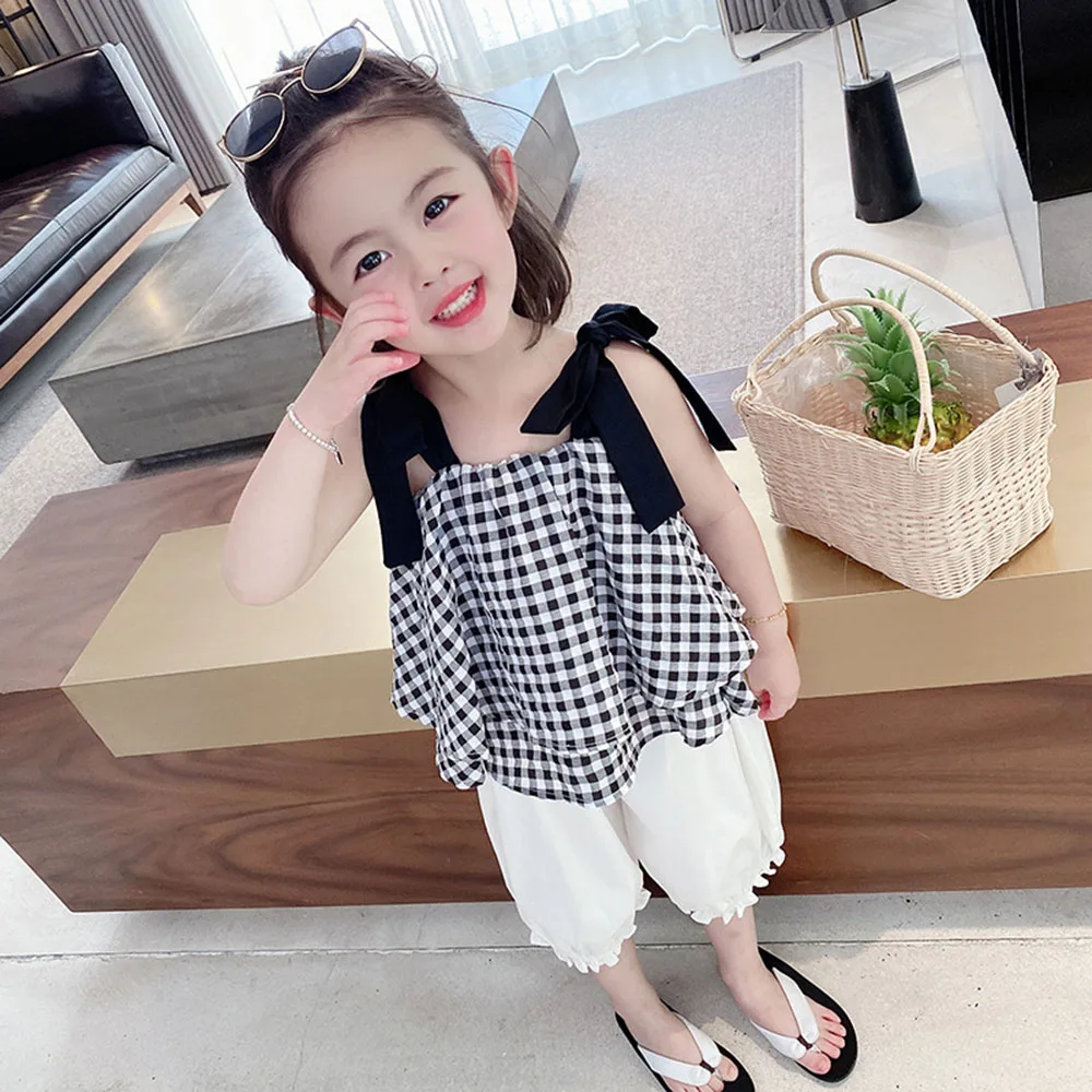 Cute Baby Girls Plaid Vest+Pants 2Pcs Set Infant Kids Sleeveless Tank Tops+Shorts Suit 2021 Summer Leisure Children Clothing
Cute Baby Girls Plaid Vest+Pants 2Pcs Set Infant Kids Sleeveless Tank Tops+Shorts Suit 2021 Summer Leisure Children Clothing