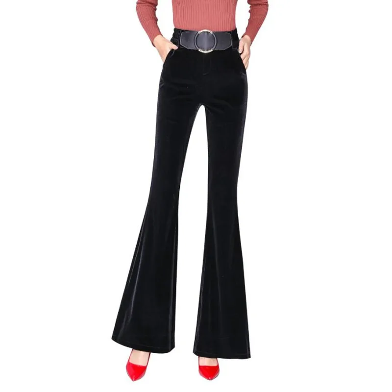 Fashion Autumn Winter Women Gold Velvet Pants Elegant Soft Warm Slim Flare Pants Office Lady OL Trousers s1895
Fashion Autumn Winter Women Gold Velvet Pants Elegant Soft Warm Slim Flare Pants Office Lady OL Trousers s1895
