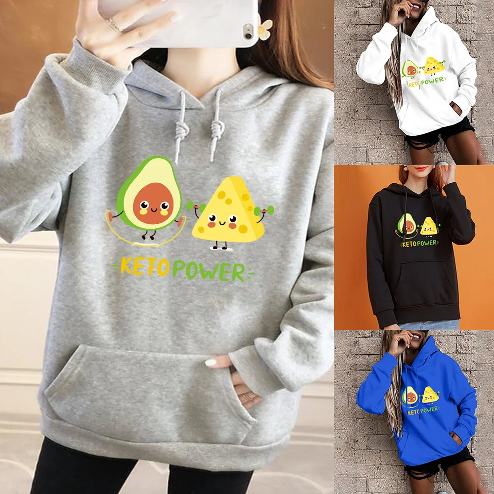 Ladies Hoodies Harajuku Cute Avocado Print Oversized Hoodie Top Big Pocket Sports Pullover Student Long Sleeve Sports Hoodie
Ladies Hoodies Harajuku Cute Avocado Print Oversized Hoodie Top Big Pocket Sports Pullover Student Long Sleeve Sports Hoodie