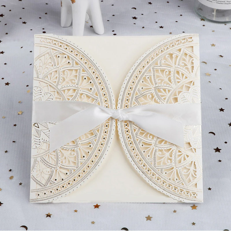 50pcs Elegant Laser Cut Wedding Invitation Card Business Birthday Greeting Cards Printable Party Favors Wedding Decoration
50pcs Elegant Laser Cut Wedding Invitation Card Business Birthday Greeting Cards Printable Party Favors Wedding Decoration