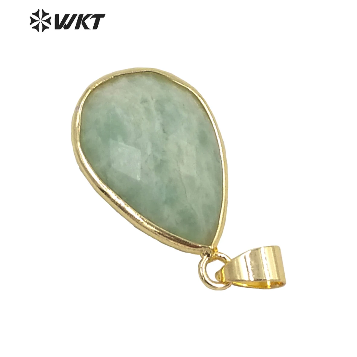 WT-P1640 Новинка! Оптовая продажа: Модное ожерелье с подвеской в форме капли из натурального камня Амазонит в золотой оправе для изготовления ювелирных изделий
WT-P1640 Новинка! Оптовая продажа: Модное ожерелье с подвеской в форме капли из натурального камня Амазонит в золотой оправе для изготовления ювелирных изделий