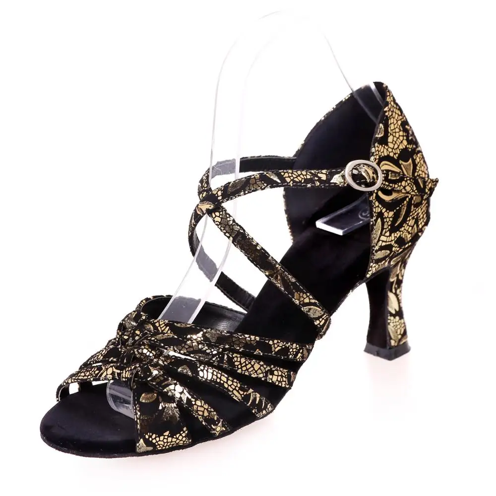 lady latin dance shoes Suede printing girl's ballroom professional Salsa tango party dancing sandals 7.5cm heel crossed strap
lady latin dance shoes Suede printing girl's ballroom professional Salsa tango party dancing sandals 7.5cm heel crossed strap