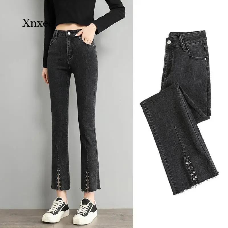 Slim New Blue Flares Jeans Trousers Split Fashion Denim High Waist Casual Trendy Pants Black Women Jeans Bell Bottoms Streetwear
Slim New Blue Flares Jeans Trousers Split Fashion Denim High Waist Casual Trendy Pants Black Women Jeans Bell Bottoms Streetwear