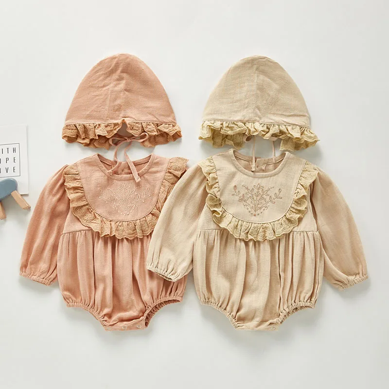 2021 Spring Autumn Baby Girl Lace Rompers And Hat Baby Girl Long Sleeves Rompers Baby Girl Newborn Rompers Clothes
2021 Spring Autumn Baby Girl Lace Rompers And Hat Baby Girl Long Sleeves Rompers Baby Girl Newborn Rompers Clothes