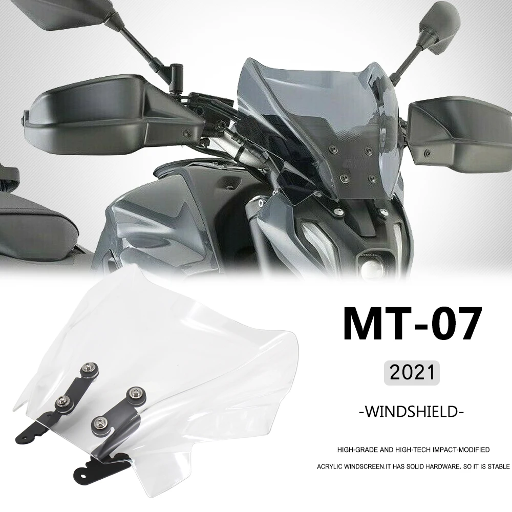 NEW MT07 Motorcycle Windshield WindScreen Screen Wind Deflector For Yamaha MT-07 MT 07 2021 Black / Transparent / Smoky gray
NEW MT07 Motorcycle Windshield WindScreen Screen Wind Deflector For Yamaha MT-07 MT 07 2021 Black / Transparent / Smoky gray