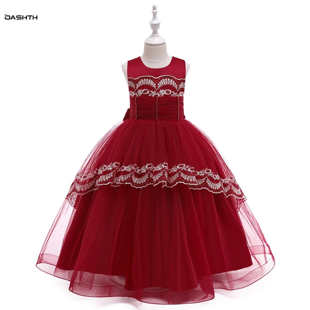 OASHTH Children's clothing new children's dress long wedding dress girls lace embroidery puffy princess dress
OASHTH Children's clothing new children's dress long wedding dress girls lace embroidery puffy princess dress