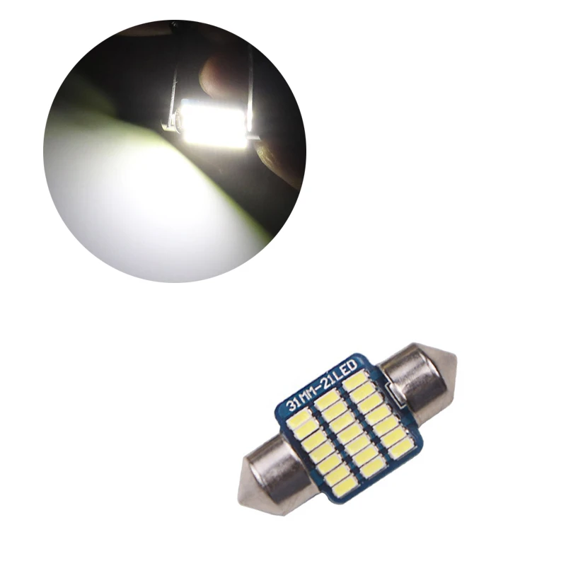 50 шт. 3014 21SMD светодиодный ные лампы 31 мм гирлянда белого цвета для салона автомобиля Canbus без ошибок для купольного светильника для чтения 12 В
50 шт. 3014 21SMD светодиодный ные лампы 31 мм гирлянда белого цвета для салона автомобиля Canbus без ошибок для купольного светильника для чтения 12 В