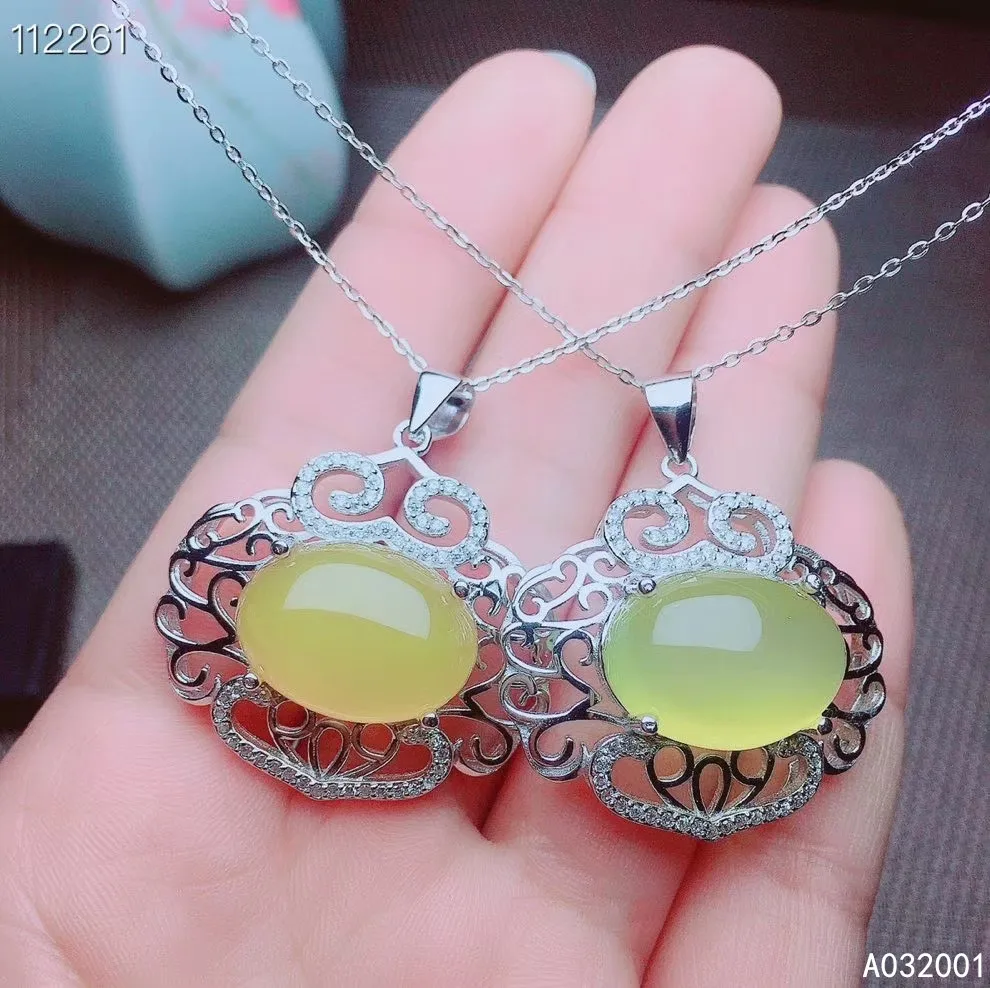 KJJEAXCMY fine jewelry natural Green Chalcedony 925 sterling silver women pendant necklace chain support test lovely
KJJEAXCMY fine jewelry natural Green Chalcedony 925 sterling silver women pendant necklace chain support test lovely
