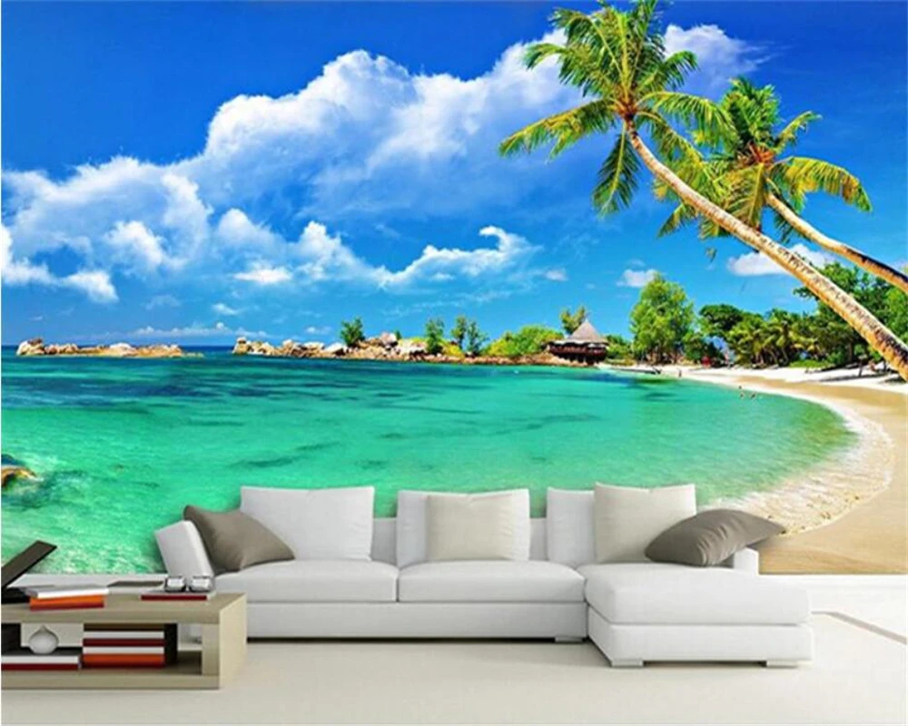 beibehang Customized modern new landscape living room sofa beach sea view TV background wallpaper wall papers home decor
beibehang Customized modern new landscape living room sofa beach sea view TV background wallpaper wall papers home decor