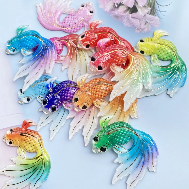 100Pcs New Acrylic Cute Goldfish With A Hole Flat Back Cabochon Scrapbooking Hair Bow Center Embellishments DIY Accessories F7
100Pcs New Acrylic Cute Goldfish With A Hole Flat Back Cabochon Scrapbooking Hair Bow Center Embellishments DIY Accessories F7
