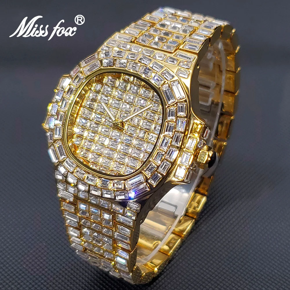 Luxury Steel Men Wristwatch Top Brand Hip Hop Diamond Gold Quartz Watch Trendy Bling Full Ice Out Watertproof Clock Dropshipping
Luxury Steel Men Wristwatch Top Brand Hip Hop Diamond Gold Quartz Watch Trendy Bling Full Ice Out Watertproof Clock Dropshipping