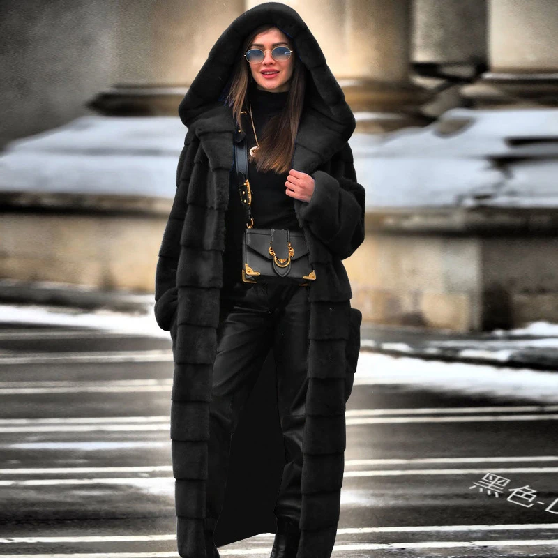 Casual Faux Fur Coat Women Hoodies Furry Thick Warm Long Faux Rabbit Fur Jacket Slim Winter Coat Women casaco feminino 5XL
Casual Faux Fur Coat Women Hoodies Furry Thick Warm Long Faux Rabbit Fur Jacket Slim Winter Coat Women casaco feminino 5XL