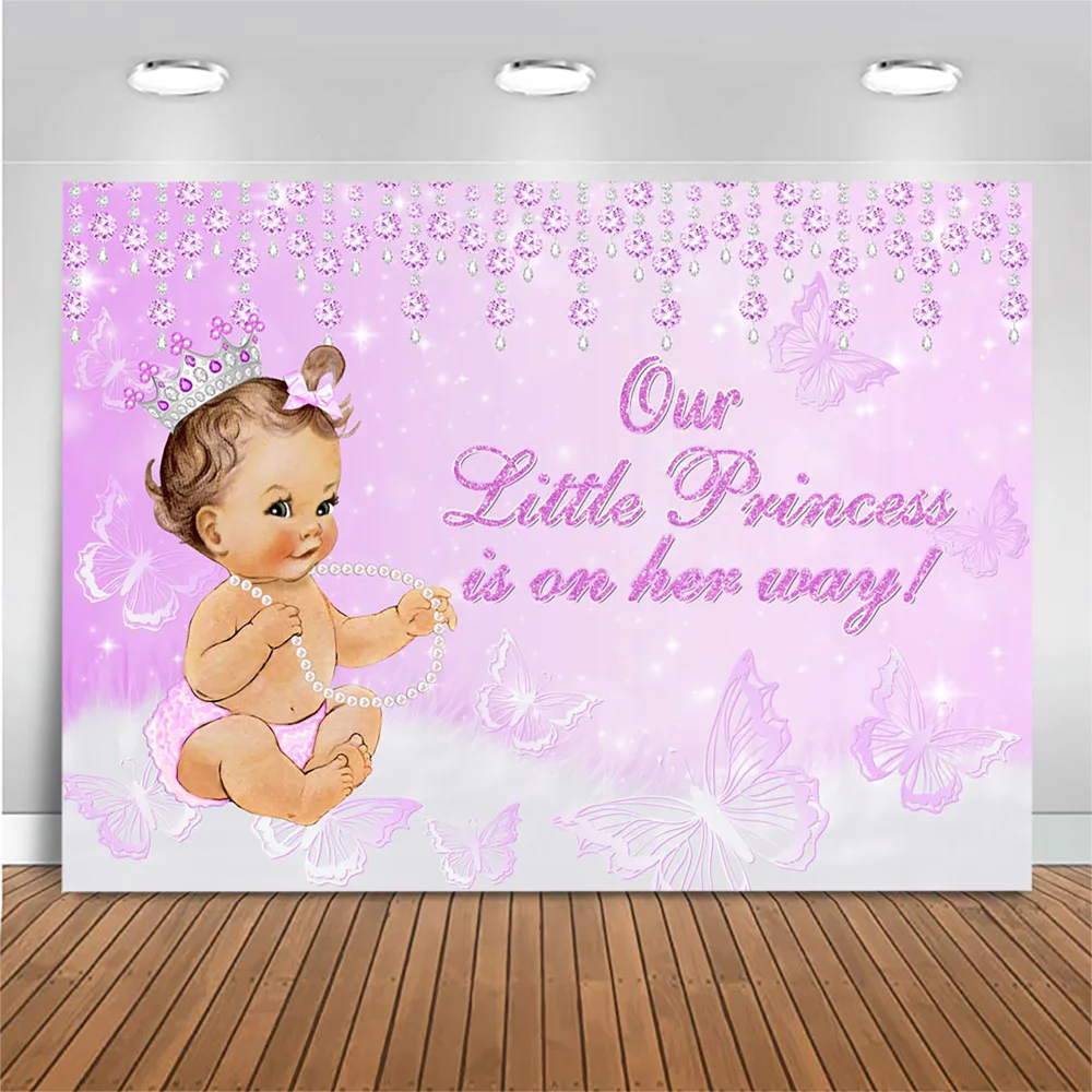 Mocsicka Little Princess Baby Shower Backdrop for Photography Butterfly Purple Diamond Glitter Customize Photo Background Studio
Mocsicka Little Princess Baby Shower Backdrop for Photography Butterfly Purple Diamond Glitter Customize Photo Background Studio