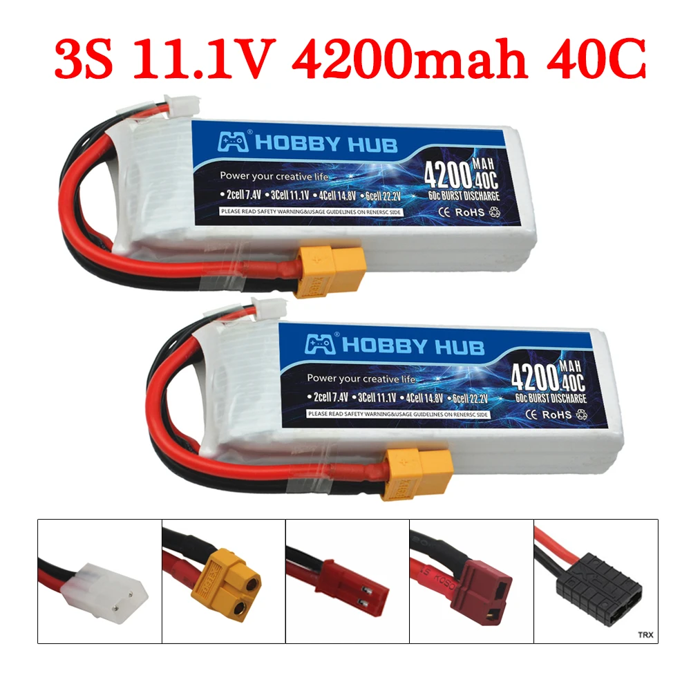 2pcs/lot 4200mAh 11.1V 3S 40C Lipo Bettary for RC Toys Helicopter Car boat Truck Tank Airplane toys 11.1v Rechargeable battery
2pcs/lot 4200mAh 11.1V 3S 40C Lipo Bettary for RC Toys Helicopter Car boat Truck Tank Airplane toys 11.1v Rechargeable battery