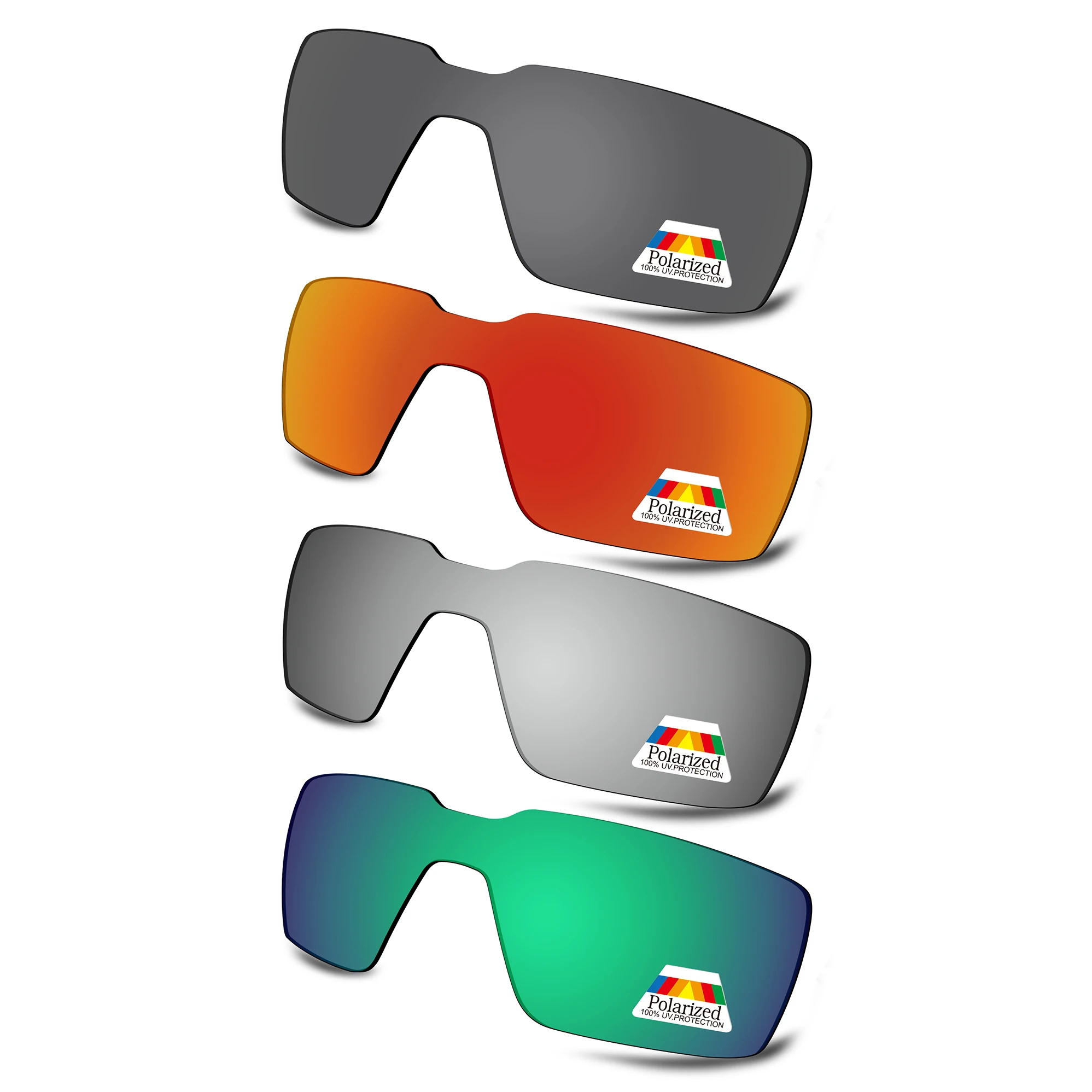 Bwake 4 Pairs Black & Silver & Green & Fire Red Polarized Replacement Lenses for-Oakley Probation OO4041 Sunglasses Frame
Bwake 4 Pairs Black & Silver & Green & Fire Red Polarized Replacement Lenses for-Oakley Probation OO4041 Sunglasses Frame