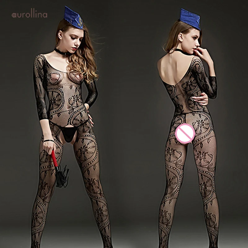 

Sexy Military Woman Nylon Dress Open Crotch Hollow Out Bodystocking Sexy Queen Role Play Outfit Whips Sex Porn Scene Adult Hot