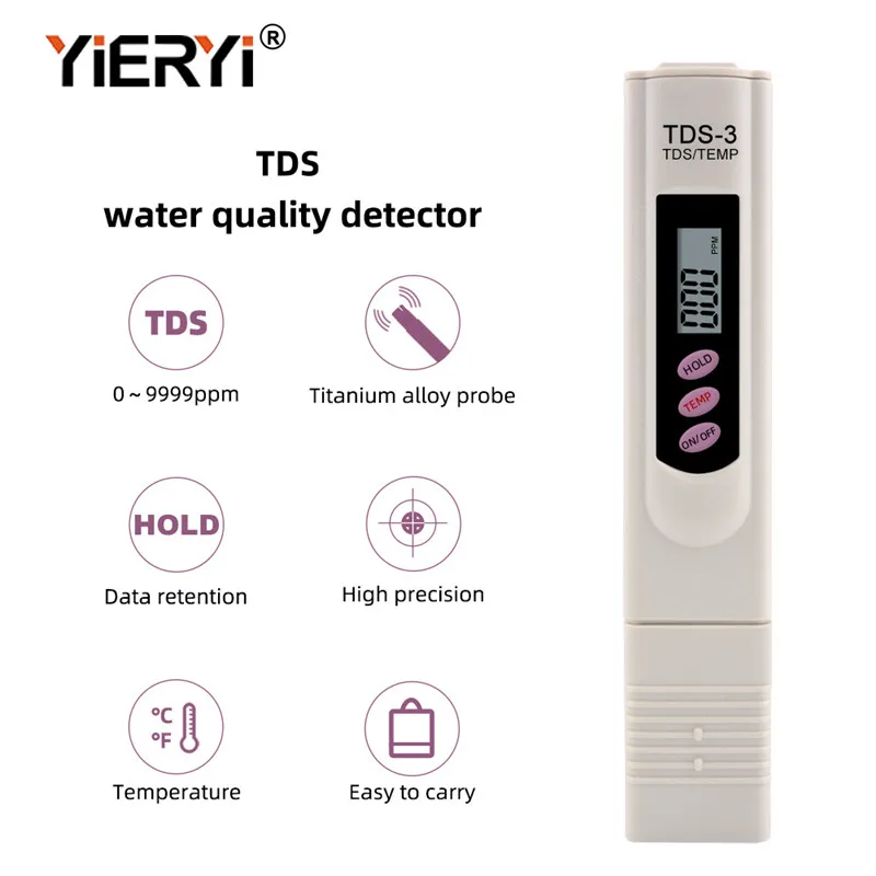 Новинка 100 шт./лот Цифровой TDS-метр с ЖК-дисплеем, определитель качества воды, прибор для проверки чистоты, ручка-фильтр, температура PPM, товары для аквариума
Новинка 100 шт./лот Цифровой TDS-метр с ЖК-дисплеем, определитель качества воды, прибор для проверки чистоты, ручка-фильтр, температура PPM, товары для аквариума