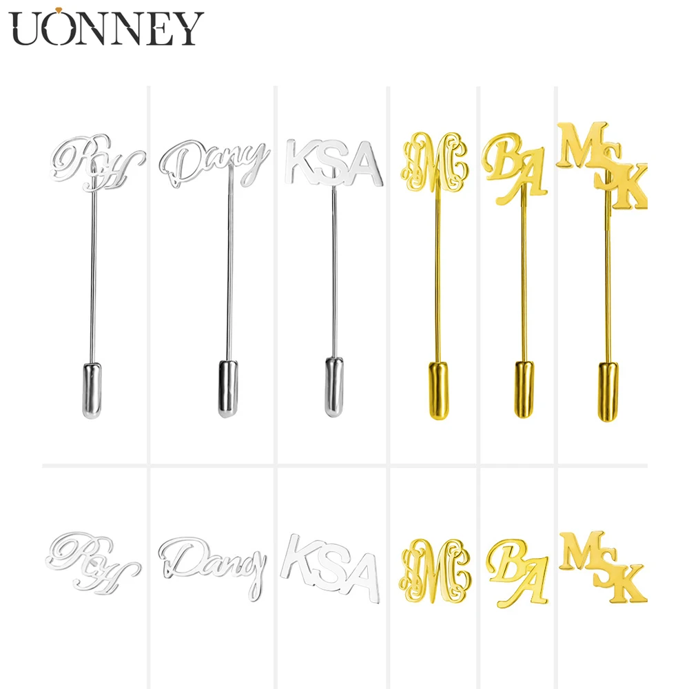 Uonney Dropshipping Personalized 925 Sterling Silver Initial Wedding Letter Lapel Pins Stainless Steel Pins Gift for Men Father
Uonney Dropshipping Personalized 925 Sterling Silver Initial Wedding Letter Lapel Pins Stainless Steel Pins Gift for Men Father