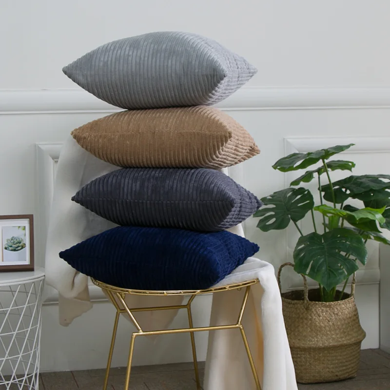 Supersoft Striped Corduroy Solid Cushion Cover 30x50/40/45cm Plain Dyed Pillow Case For Living Room Decoration
Supersoft Striped Corduroy Solid Cushion Cover 30x50/40/45cm Plain Dyed Pillow Case For Living Room Decoration